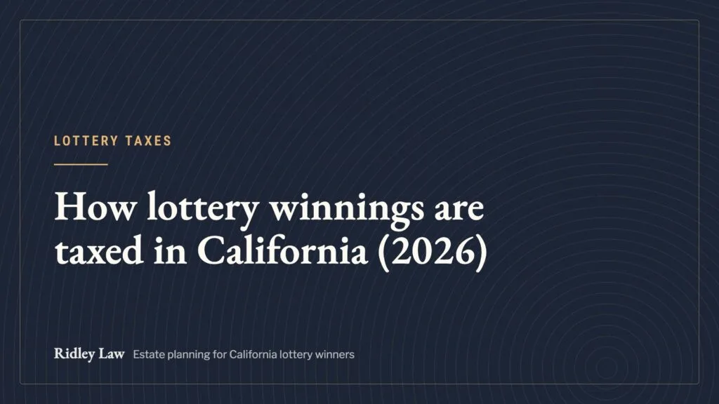 How lottery winnings are taxed in California (2026)