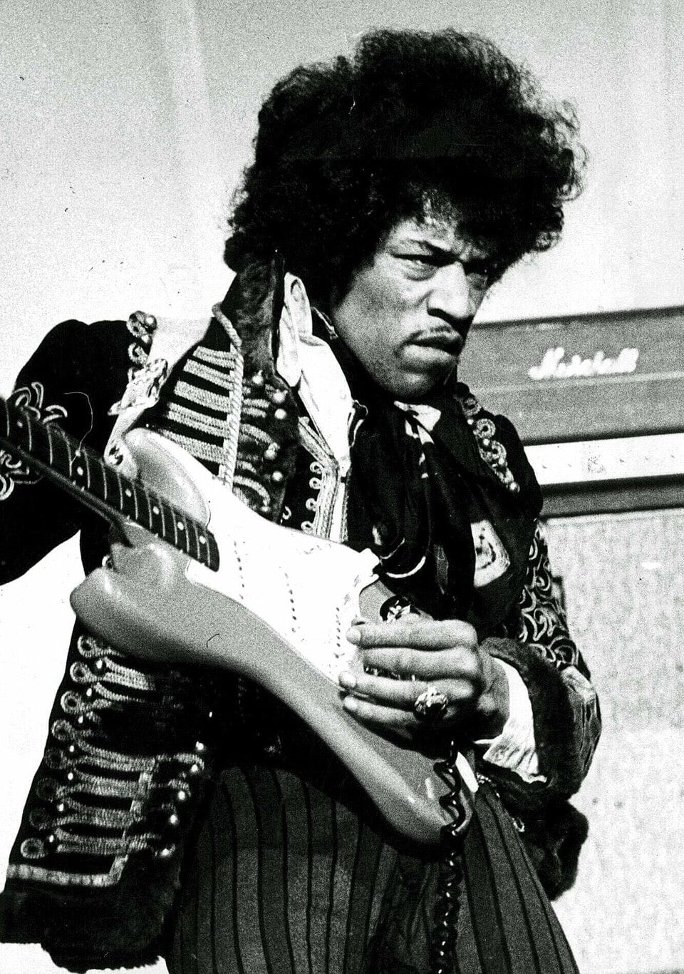 Jimi Hendrix at an amusement park in Stockholm on May 24, 1967
