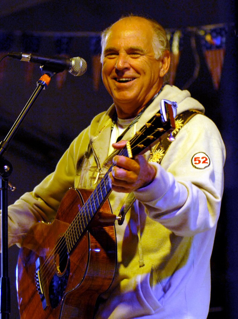 Jimmy Buffett performing a USO concert aboard the USS Harry S. Truman in January 2008