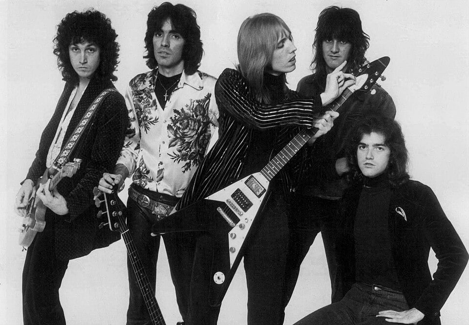 Tom Petty and the Heartbreakers in a 1977 promotional photo
