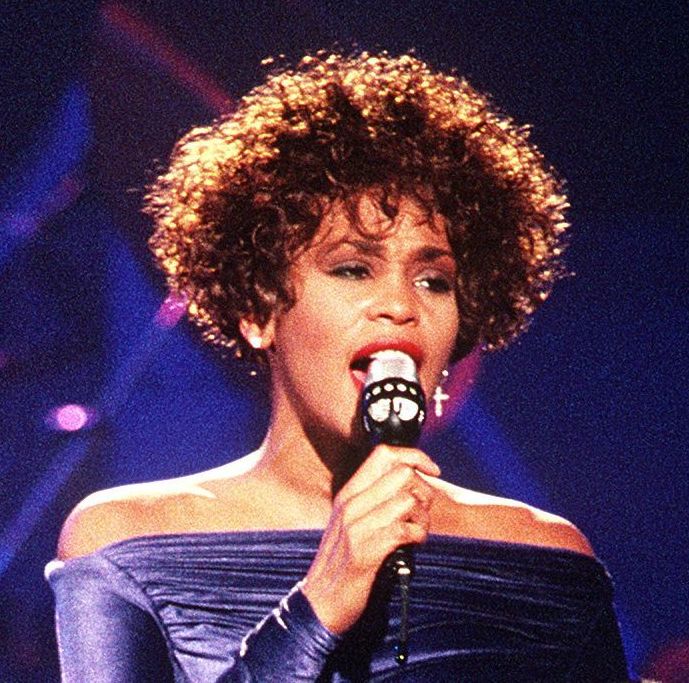 Whitney Houston performing at the HBO-televised Welcome Home Heroes concert in 1991